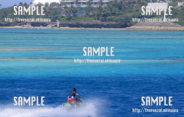 【沖縄】グラデーションの海と水上バイク